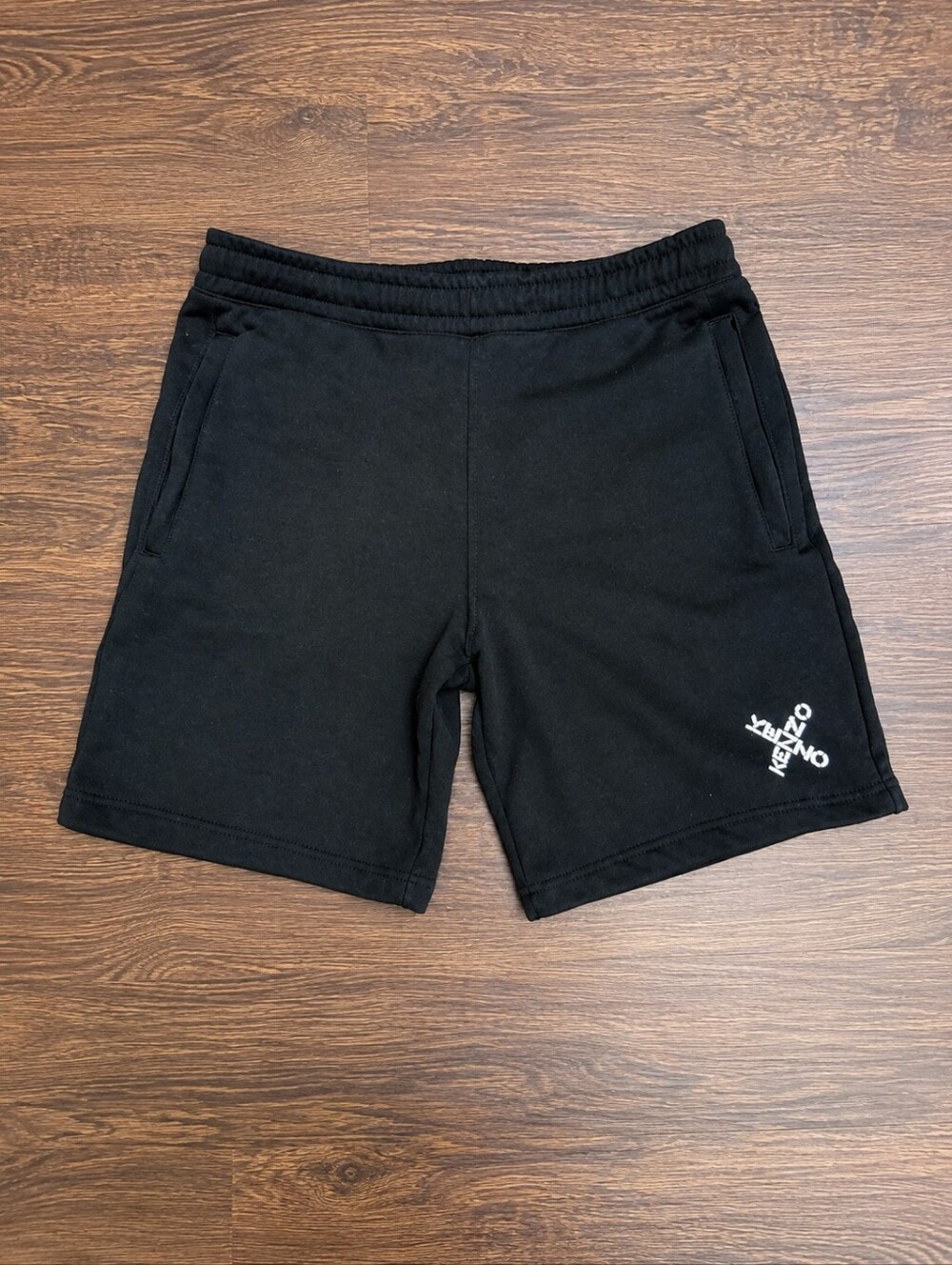 Kenzo Black Logo Cotton Blend Men's Shorts